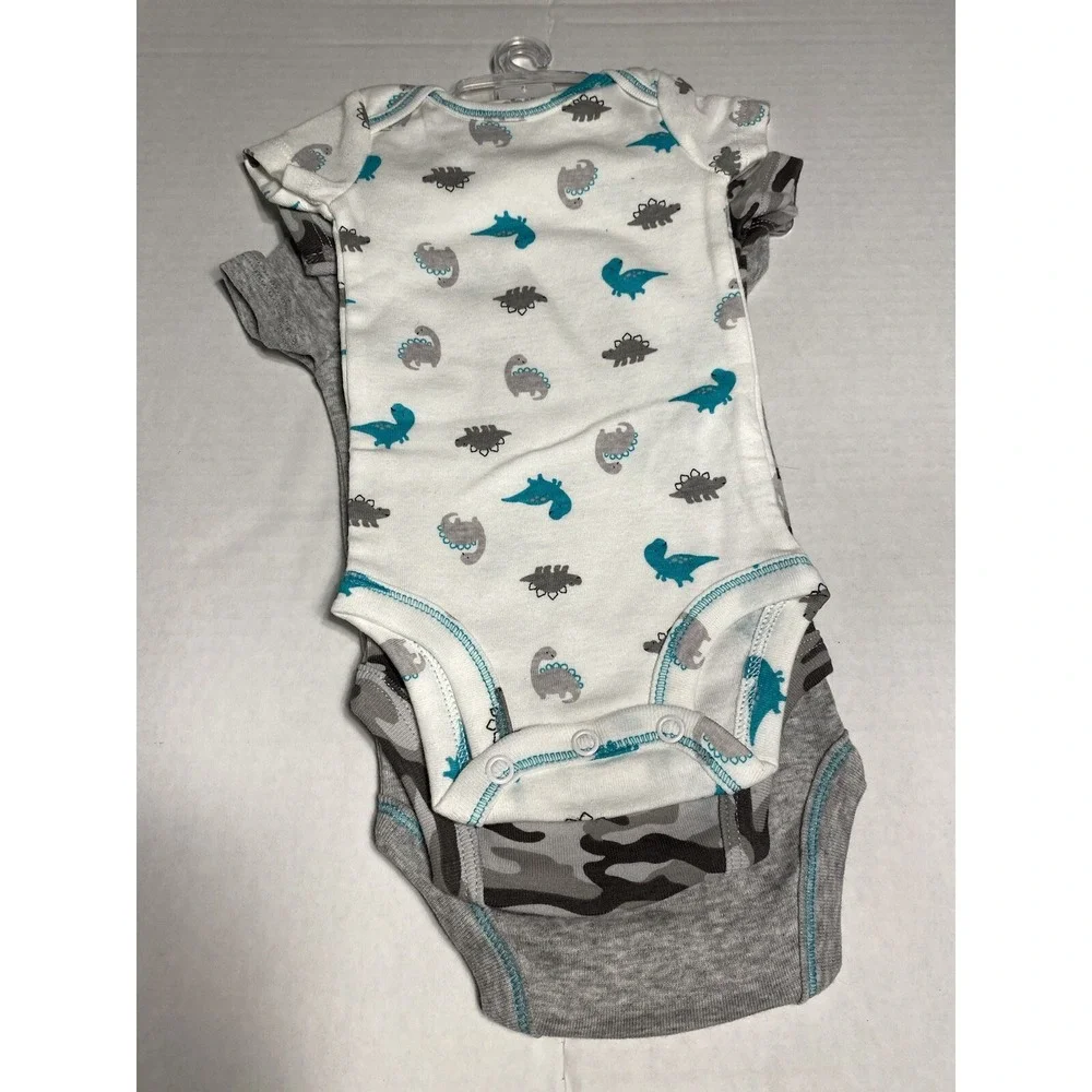 child of mine carters baby boys bodysuits size‎ newborn dinosaurs camo 3 piece
